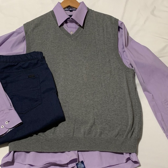 Grey cable knit Sweater Vest - Picture 7 of 11